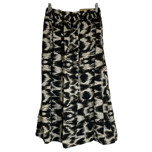 BELLA MODA Elastic Band Waist Skirt, Women’s M, Black Brien White